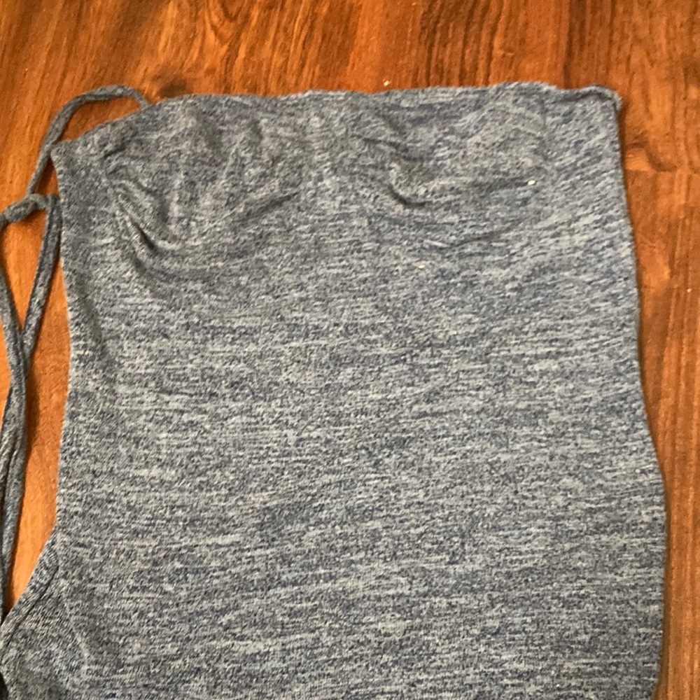 Blue shirt with strings